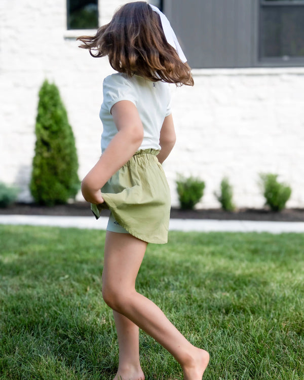 Emma Woven Skirt- Sage Green