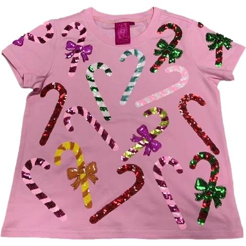 Pink Rainbow Candy Canes Tee