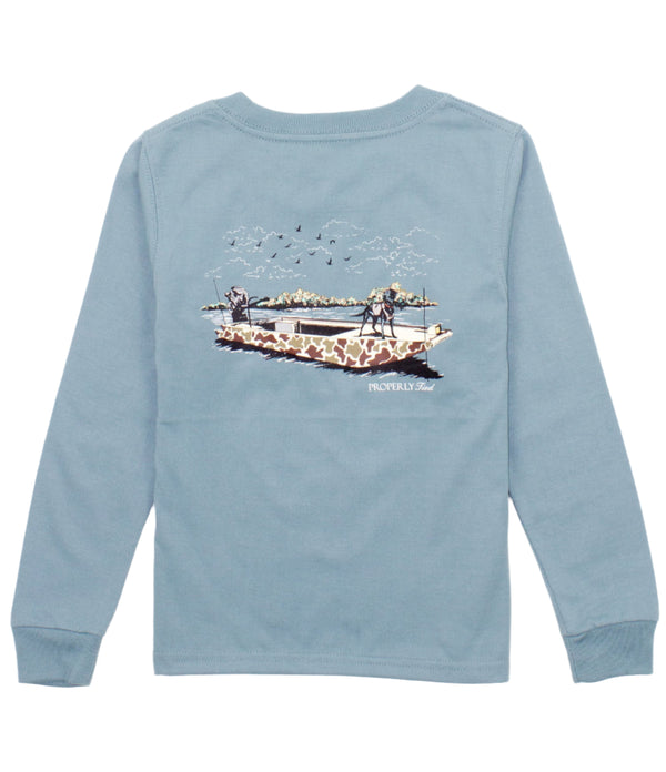 Boat Ride LS- Steel Blue