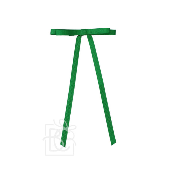 3/8" Grosgrain Layered Tail Bow- Emerald