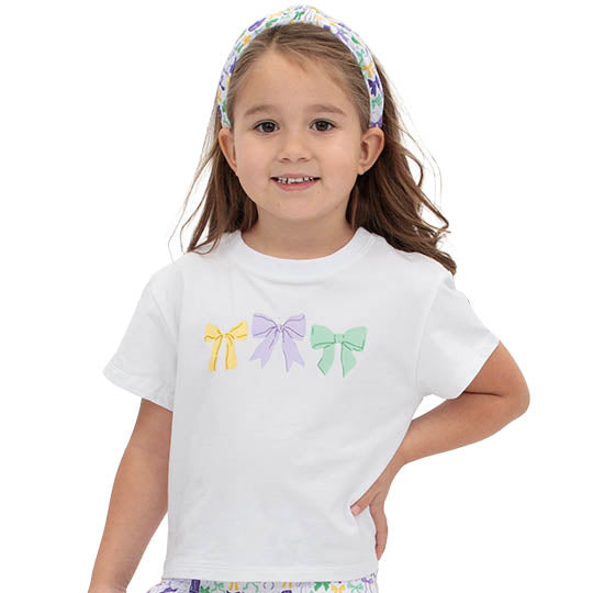 Mardi Gras Bows Screen Print Boxy T