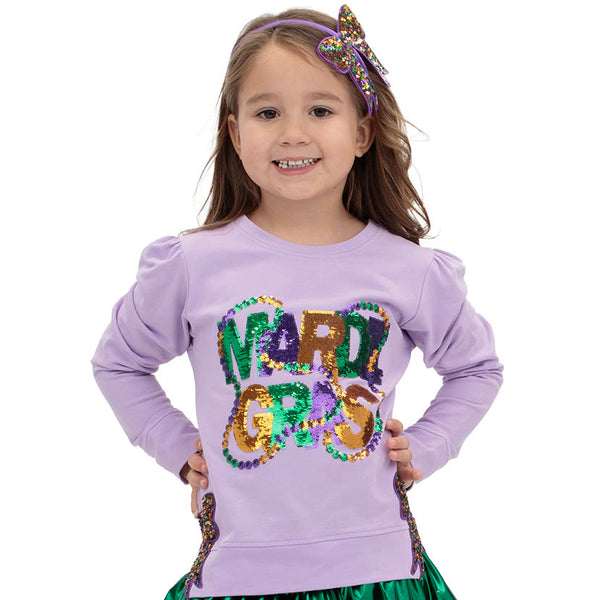 Mardi Gras Sequin Bow Headband