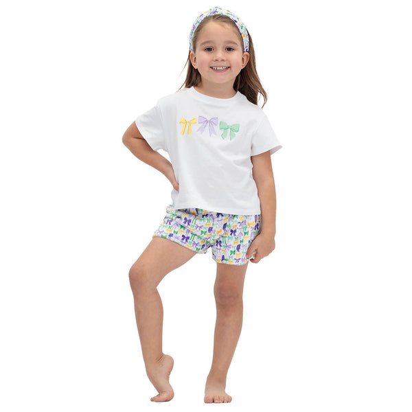 Mardi Gras Bows Screen Print Boxy T