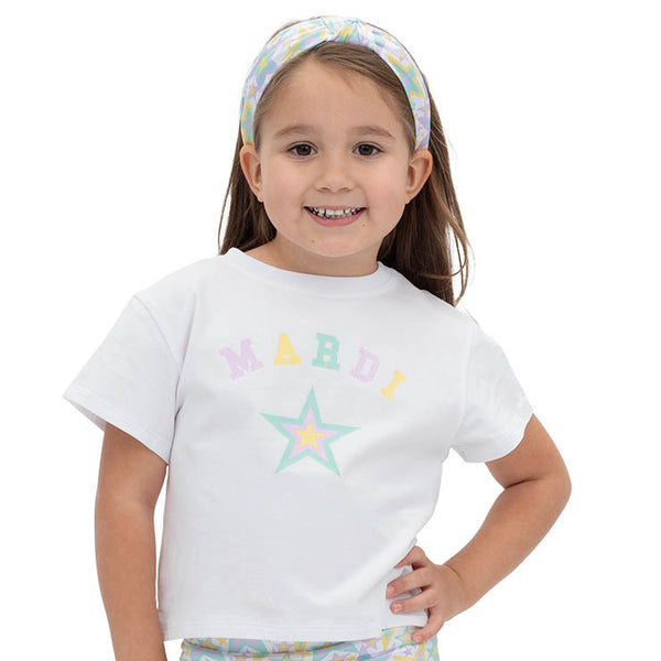Mardi Gras Pastel Star Screen Print Boxy T