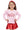 Slick Metallic Gathered Skort- Red