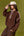 Betty Fleece Snap Button Pullover- Chocolate