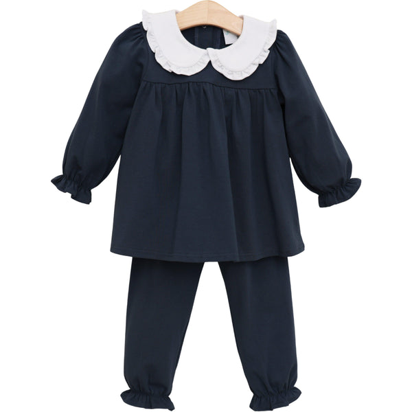 Catherine Bloomer Pants Set- Navy