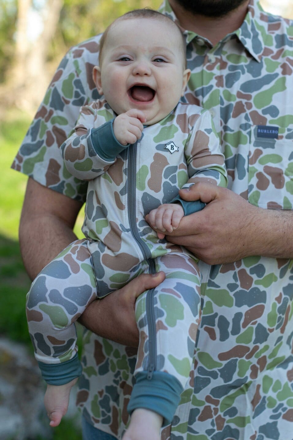 Baby Zip Up Driftwood Camo – Smock Candy - Main Image