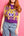 Purple Gold Plaid LSU Tiger Sweater Vest- (Women's)