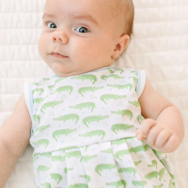 Bayou Baby Print Bubble- Light Blue