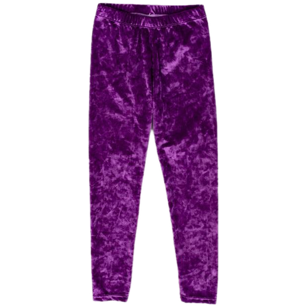Leggings in Purple Crushed Velvet