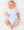 Benjamin Smocked Collared S/S Bubble- Light Blue