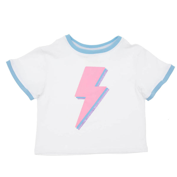 Pink Lightning Bolt Boxy T