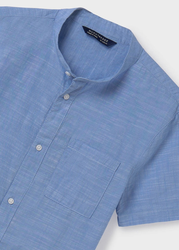 S/S Linen Shirt- Sky Blue