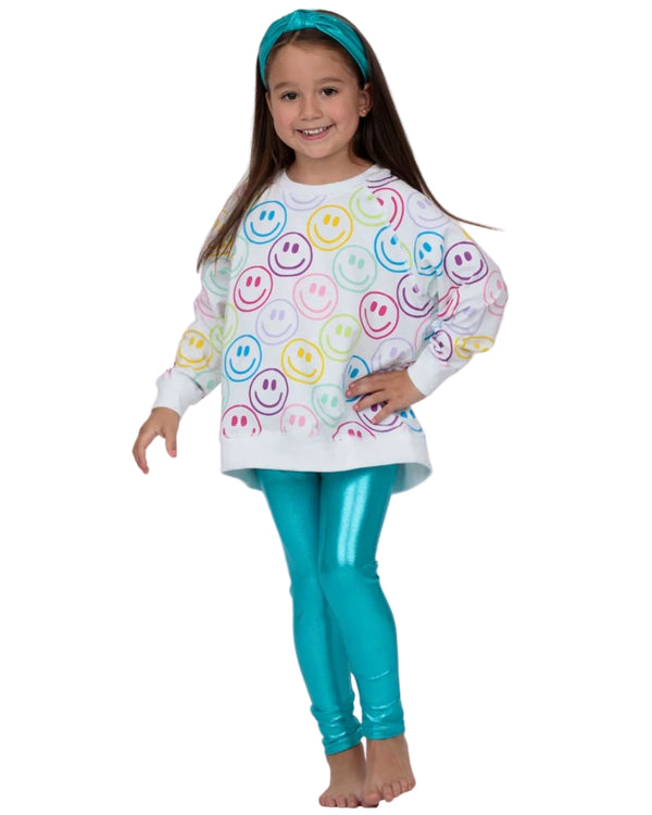 Bright Smiley Faces Oversized Sweatshirt
