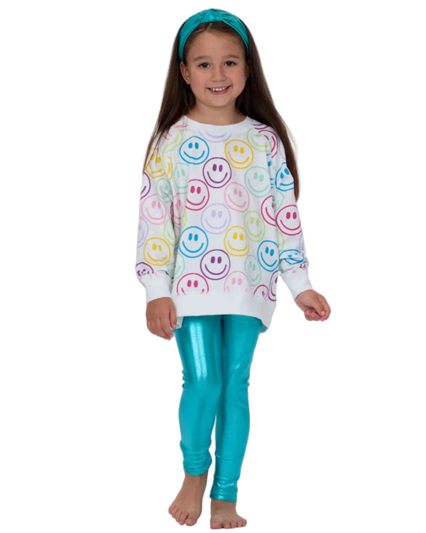 Bright Smiley Faces Oversized Sweatshirt