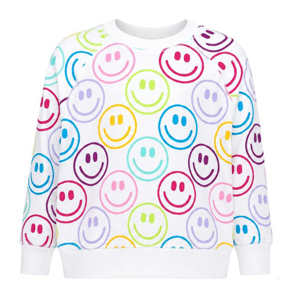 Bright Smiley Faces Oversized Sweatshirt