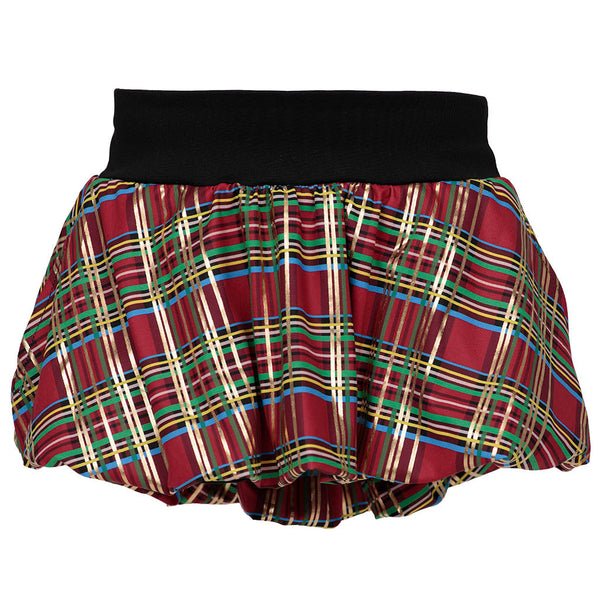 Christmas Plaid Bubble Skort