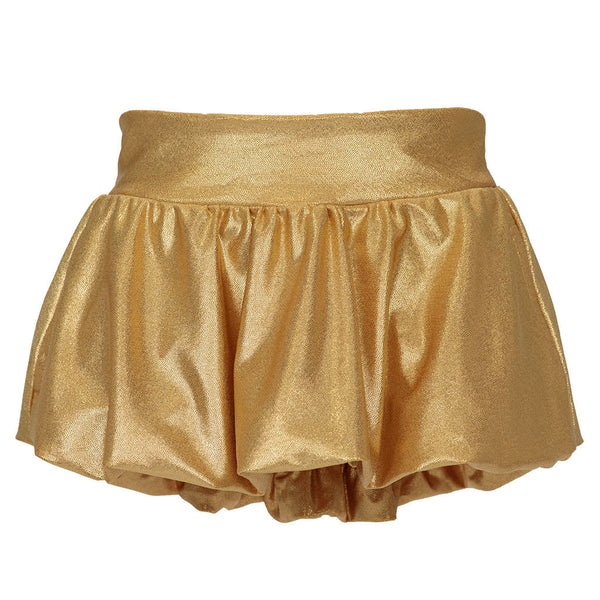 Gold Shimmer Bubble Skort