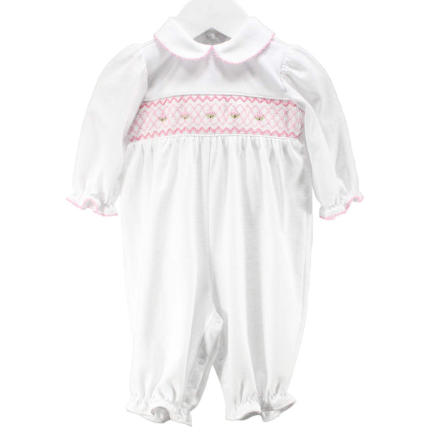 White & Pink Claire Romper