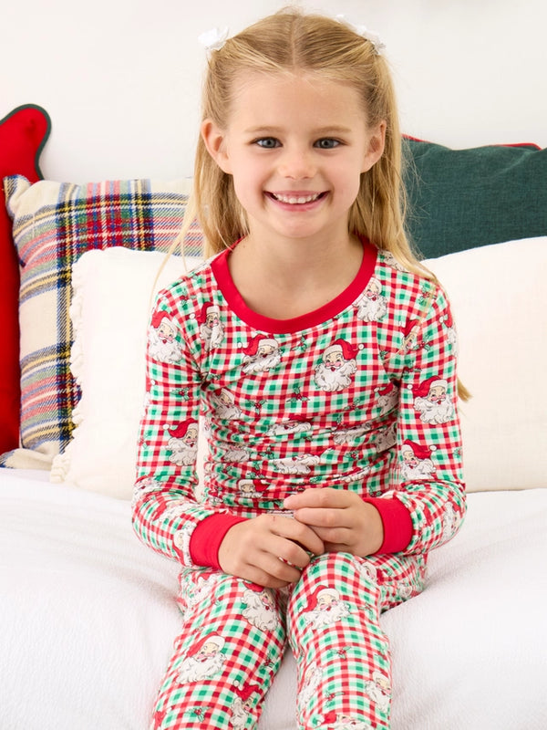 Dear Santa LS Pajama Set- Red & Green