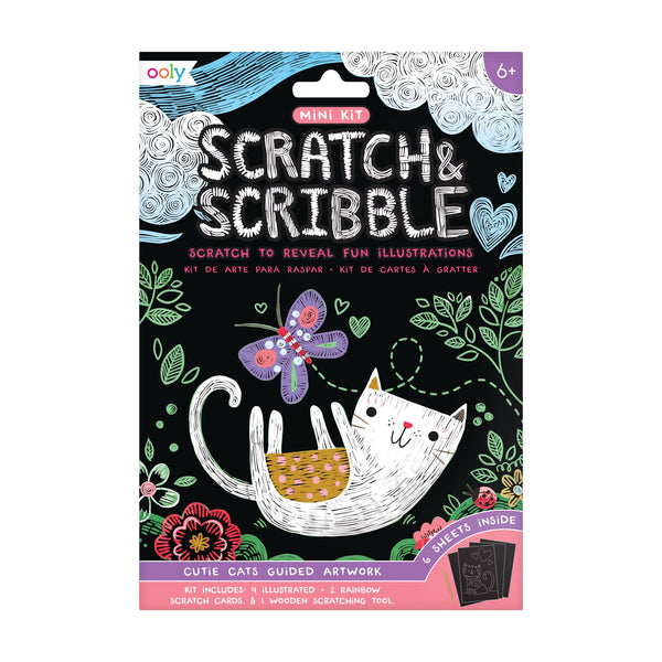 Scratch & Scribble Mini Scratch Art Kit- Cutie Cats
