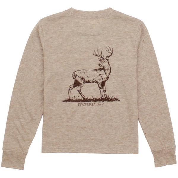 Portland Pocket Tee LS Whitetail- Sand
