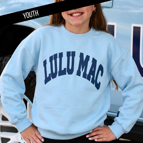 Lulu Mac Sweatshirt- Light Blue/Navy