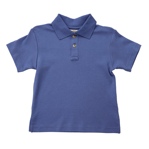 Short Sleeve Polo- Dark Chambray