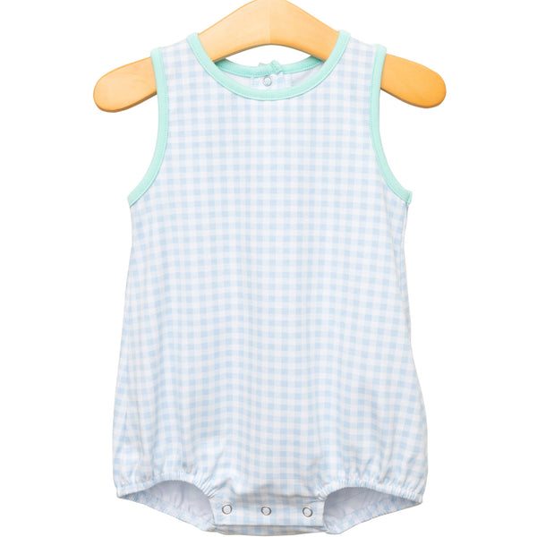Avery Bubble- Blue Gingham and Mint