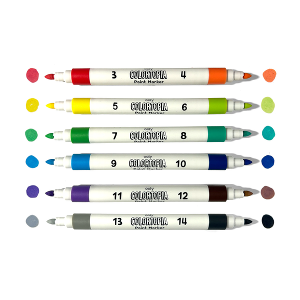 Colortopia: Paint Marker By Number Kit- Epic Adventures (8 PC Set)