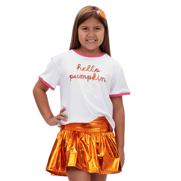 Hello Pumpkin Ringer Boxy T- White