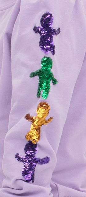 Sequin King Cake & Baby's Holly Shirt