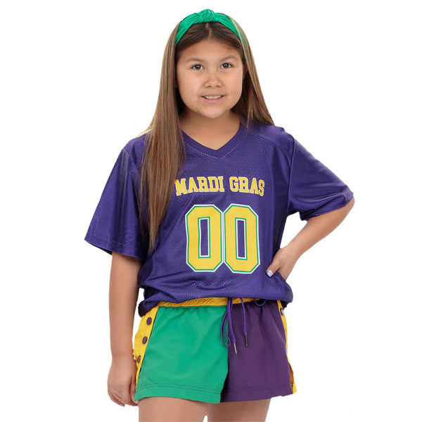 Mardi Gras Color Block Short