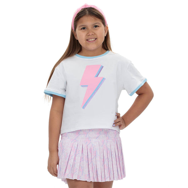 Pink Lightning Bolt Boxy T