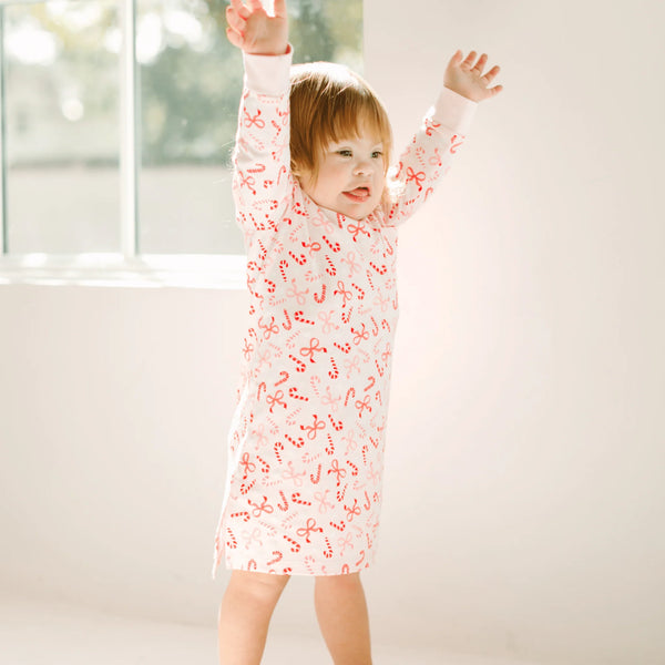 Candy Cane Lane L/S Nightdress- Red