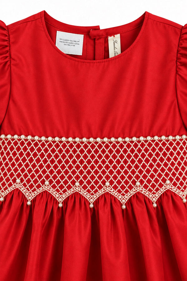 Elegant Taffeta Dress- Red