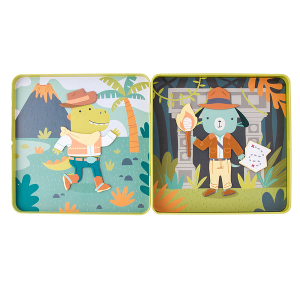 Travel Tin Magnetic Dress-Up: Dino/Dog