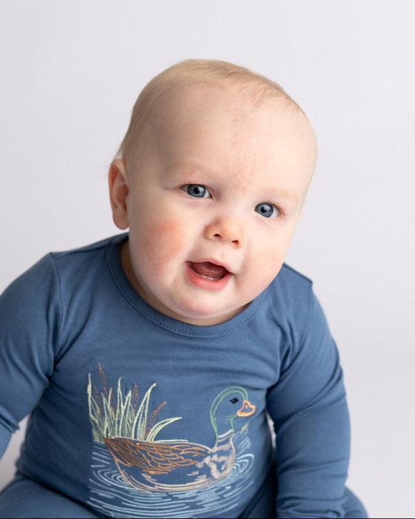 Mallard Duck Embroidery Romper