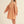 Crinkled Texture Puff Sleeve Dress- Sand