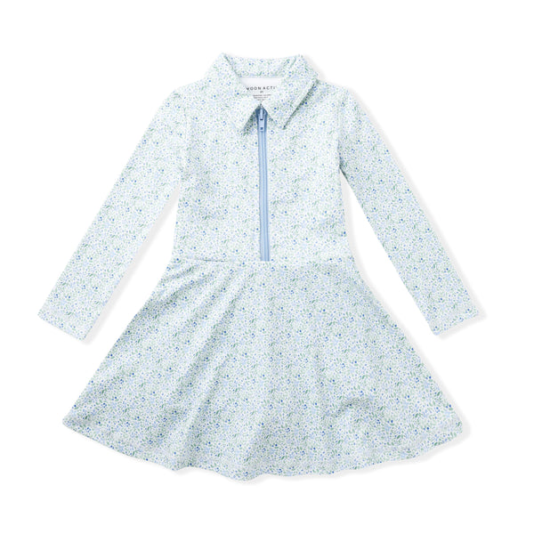 Floral L/S Dress Collar Tennis Dress