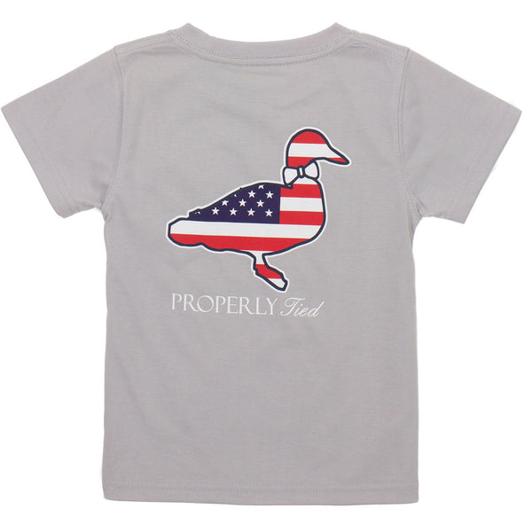 Americana Logo SS- Ice Grey