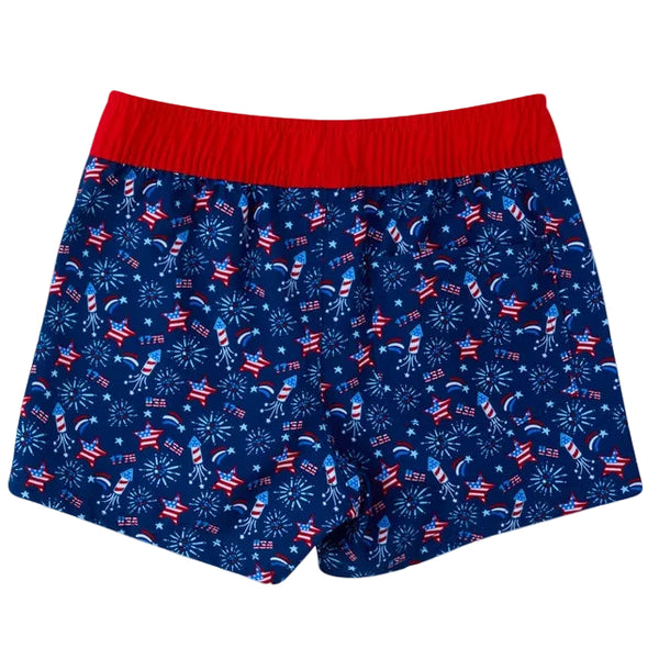 Red White & Boom Fireworks Performance Court Shorts