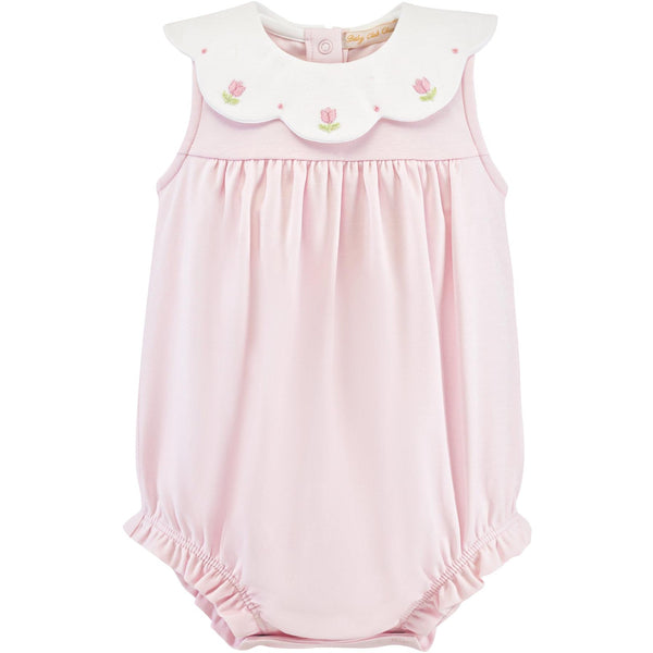 Tulips Pink Bubble Bib Bubble- Pink