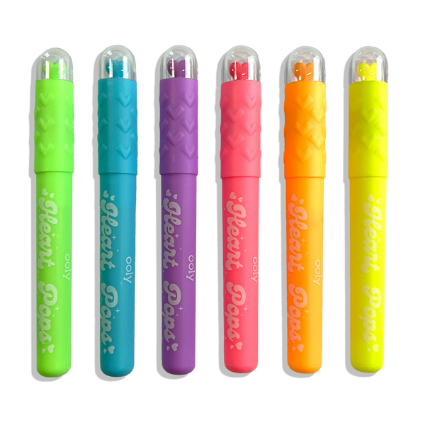 Heart Pops Neon Highlighters- Set of 6