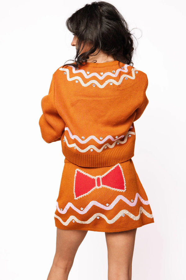 Brown Gingerbread Jewel Skirt- (Women's)