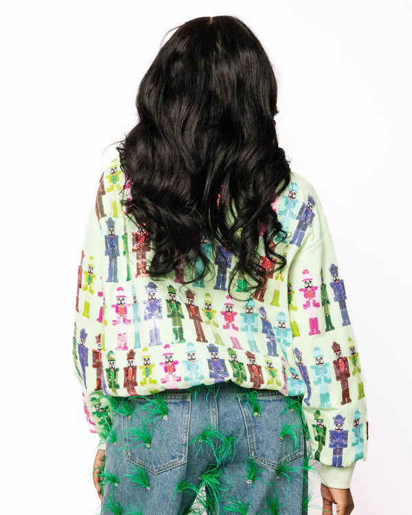 Mint Multi Nutcracker Sweatshirt- (Women's)