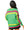 Green & Pink Striped Grinch Hand Holding QOS Card Sweater- (Women's)
