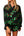 Black, Green & Red Holly Cotton Button Up Top- (Women's)
