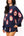 Navy Wallpaper Mockneck Sweatshirt- (Women's)